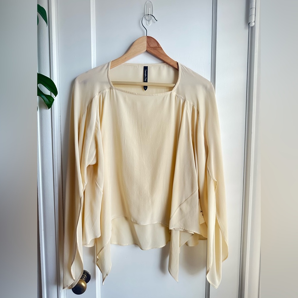 NWT Samantha Pleet Silk Painter Blouse M